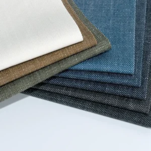Antibacterial Linen Basolan Wool Blend Fabric 240gsm Yarn Dyed Non toxic 58% Linen 42% Basolan Wool Fabric for Clothing