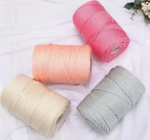 Assorted Chunky Smooth Ice Thread 3mm Poly Poly Thread 100% Nylon Yarn for Hand Knitting