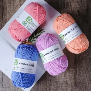 Baby Yarn 4 Ply Combed Cotton Fine Blended Yarn Hand Knitting Sweater Model 520 Normal Twist