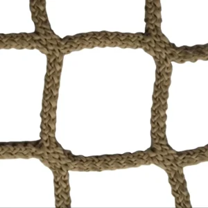 Beige High Tenacity Polypropylene Yarn Hay Feeding Nets UV Treatment 45x45mm Mesh Tear Resistant Custom Cutting Processing