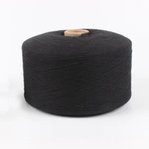 Black Dyed Melange Low Twist Recycled Cotton Blended Anti-Bacteria Knitting Yarn for Gloves Socks Weaving