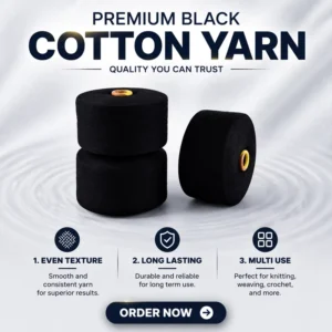 Black OE Open End Yarn for Gloves Material Recycled Cotton Yarn Apparel and Home Textiles