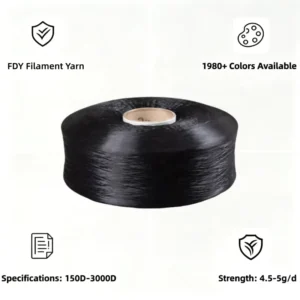 Black Recycle Polypropylene FDY Yarn Strength 4.5-5.0g/den Is Suitable for Backpack Strap & Hand Knitting