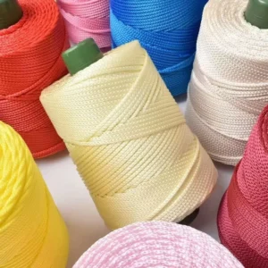 Blended 3mm Nylon and Polyester Yarn 250g Ice Silk Dyed Crochet Macrame Cord for Knitting Bags Hats Crafts