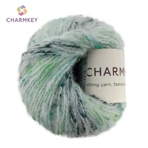 Blended Fine Sport Weight Knitting Roving 59% Acrylic 41% Polyester Fancy Chainette Yarn for Knitting