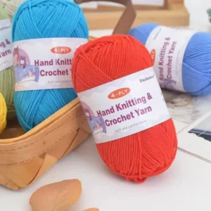 Blended Milk Cotton Acrylic Hand Knitting Yarn for Scarf Pillow Blanket Dyed Pattern