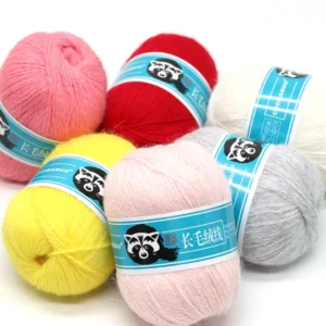 Blended Recycled Mink Yarn Soft Thread for Crochet Sweater Scarf Warm Home Sewing Supply Yarn 50G