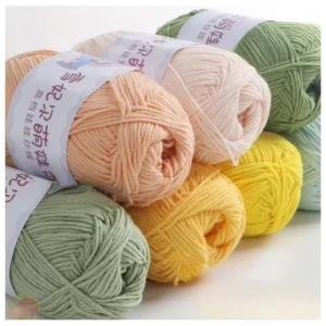 Blended Yarn 4 Strand Recycled Milk Cotton Crochet Yarn with High Tenacity for Weaving and Knitting