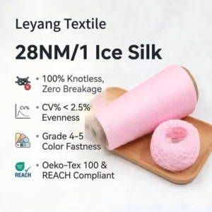 Blended Yarn Ice Silk Polyester/Viscose Ring Spun Lightweight Anti-Pilling Summer