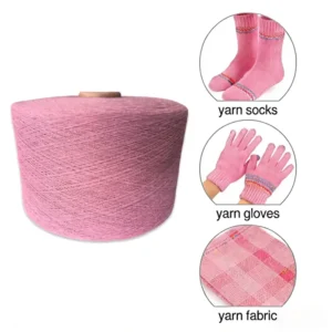 Blended Yarn Pink Polyester Cotton Eco Friendly Recycled Socks