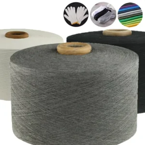 Blended Yarn for Knitting Gloves and Socks Elastic Polyester Recycled Cotton Thread Yarn
