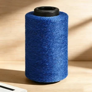 Blue Yarn Hand Crocheted Doll Yarn Recycled Cotton Yarn Eco Friendly Sustainable Knitting Yarn