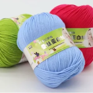 Bojay Blended New Crochet Ball Yarn 60% Cotton and 40% Acrylic Milk Cotton Blended Yarn