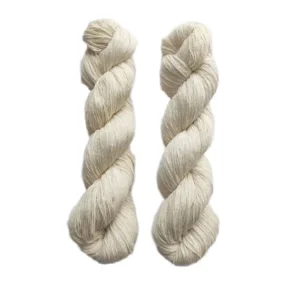 Bourrette Silk 100% Mulberry Noil 560m/100g Lace Fingering Weight Natural White Hand Knitting Yarn Eco-Friendly Raw