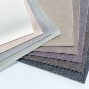 Breathable Linen Wool Blend Fabric 70gsm Yarn Dyed Lightweight 60% Linen 40% Wool Fabric for Autumn Winter Clothing