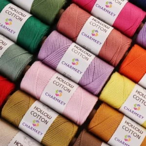 Breathable Multi Color Hand Knitted DIY Cotton Yarn 100% Cotton Spun for Knitting and Weaving