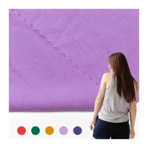 Breathable Solid Bamboo Knit Fabric for Clothes Anti Pilling Stretch Bamboo Jersey Fabric for Payjams