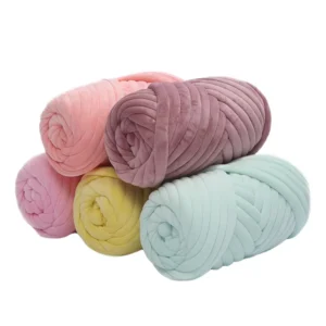 BrightHot Sale 100% Polyester Jumbo Super Chunky Iceland Roving Ice Stripe Dyed Specialty Fancy Yarn for Sewing Weaving Knitting