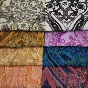 Brocade Jacquard Fabric Metallic African Custom Fabric for Women Formal Dress