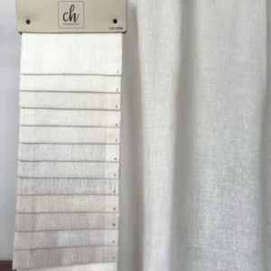 CH-5008 360cm Extra Wide 180gsm Woven Yarn Dyed 100% Polyester Slub Linen Look Medium Weight Sheer Fabric for Curtains Home