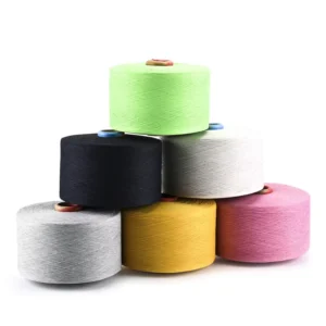CVC90/10 21s Polyester Cotton Blended Glove Yarn Air Spun 632 Counts Recycled Cotton Woven Fabric Yarn Knitted Model