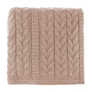 Cable Knit Newborn Luxe Baby Solid Cashmere Knitted Thick Blanket
