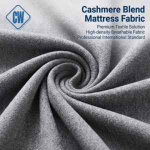 Cashmere Blend Mattress Fabric Hypoallergenic Warm Breathable Knitted Mattress Ticking 260GSM for Bedding