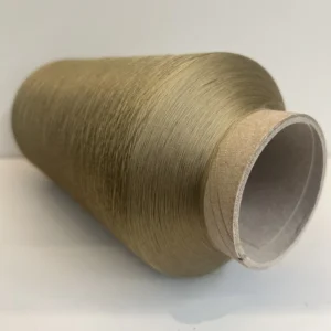 Champagne Gold 100% Nylon High Tenacity Yarn Moisture Absorbent Anti Bacteria Features S+Z Twist Exquisite Hand Knitting