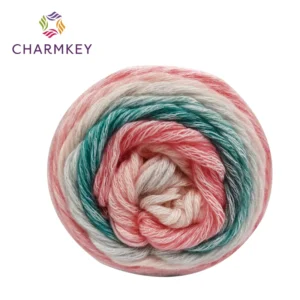 Charmkey Anti Pilling 60% Cotton 30% Acrylic 10% Wool Blended Cake Crochet Yarn