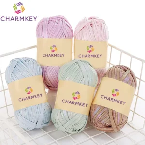 Charmkey Metallic Fancy Yarn Hand Dyed for Knitting Bags