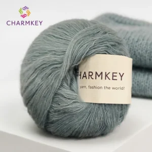 Charmkey Raw Silk Cashmere Yarn Super Fine Lightweight Soft Luxury Hand Knitting Yarn for Scarves Cardigans