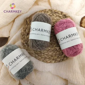 Charmkey Super Soft High Tenacity Fancy Mohair Blended Yarn Dyed Color For Hand Knitting Knitted Clothes Scarves Crochet
