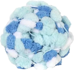Chenille Yarn Pack 2 100g Each 100% Polyester Ultra Soft Anti Pilling High Tenacity Hand Knitting Crochet Yarn Pom Poms