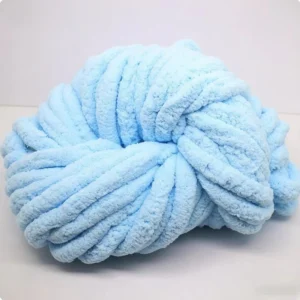 China 100% Polyester Dyed Fancy Yarn Eco Friendly Anti Pilling Fluffy Ring Spun Chenille Chunky Hand Knitting Yarn