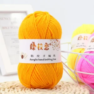China Factory High Quality 60 Colors 100% Acrylic Dyed Melange Ring Spun Knitting Yarn for Crochet