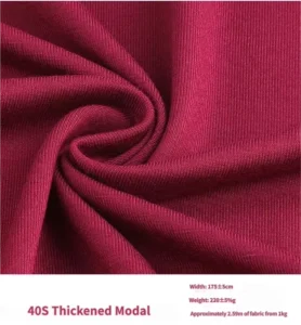 China Factory Thickened Modal Jersey Knit Fabric 220GSM 175cm Width Stretch Fabric For T shirt Casual Wear Outfit Sets