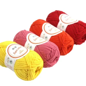 China Huicai Factory Online Sale Cotton Blended Yarns for Hand Knitting Quality Acrylic Cotton Blended Yarns