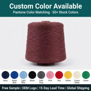 Chinese Manufacturer Custom Color Recycled Cotton Polyester Blended OE Yarn NE 10S 30S for Circular Knit Fabric