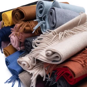 Classic Pure Cashmere Women and Man Scarf 30* 164 cm Colorful Soft Ripple Shawl with Fringe Middle Size for Ladies