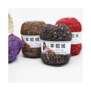 Colored Alpaca Wool and Cotton Blended Hand Knitted Yarn for Sewing and Weaving Dyed Pattern Recycled Anti-Static Feature