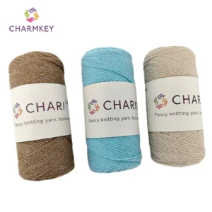 Colored Braided Rope Tweed Polyester Rope Cord with Metallic Yarn Dyed for Hand Knitting