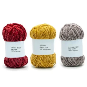 Colorful 100% Polyester Chenille Yarn Crochet Hand Knitting Fancy Yarn