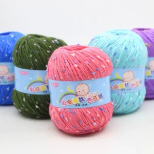 Colorful Baby Yarn Hand Woven Soft 50g Silk Protein Eco Friendly Hand Knitting Cotton Blended Yarn Crochet Milk Cotton Yarn