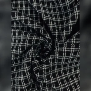 Colorful Checked High-stretch Jacquard Knitted Fabric