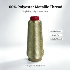 Colorful Metallic Embroidery Thread 100% Polyester