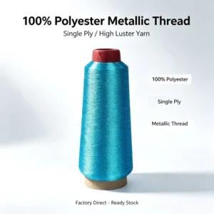 Colorful Metallic Embroidery Thread 100% Polyester