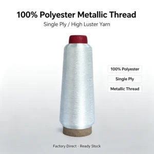 Colorful Metallic Embroidery Thread 100% Polyester