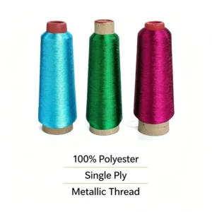 Colorful Metallic Mercerized Filament Embroidery Thread High Tenacity