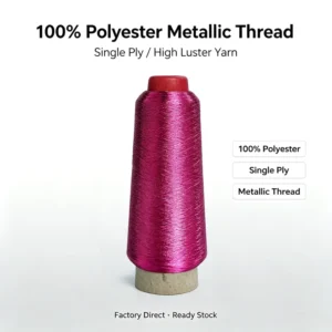 Colorful Metallic Mercerized Filament Embroidery Thread High Tenacity