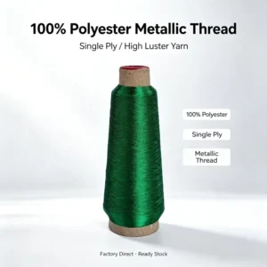 Colorful Metallic Mercerized Filament Embroidery Thread High Tenacity